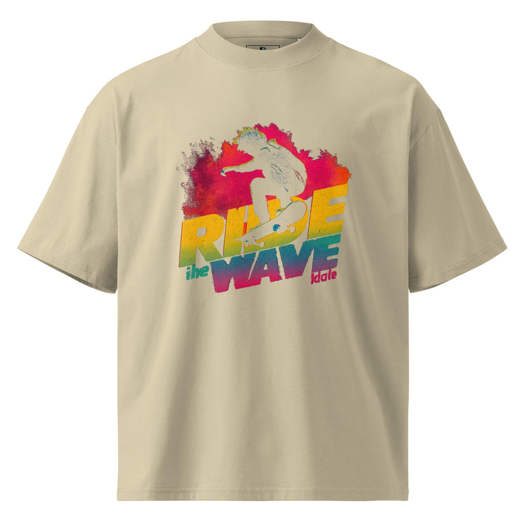 Unisex organic oversized high neck t-shirt