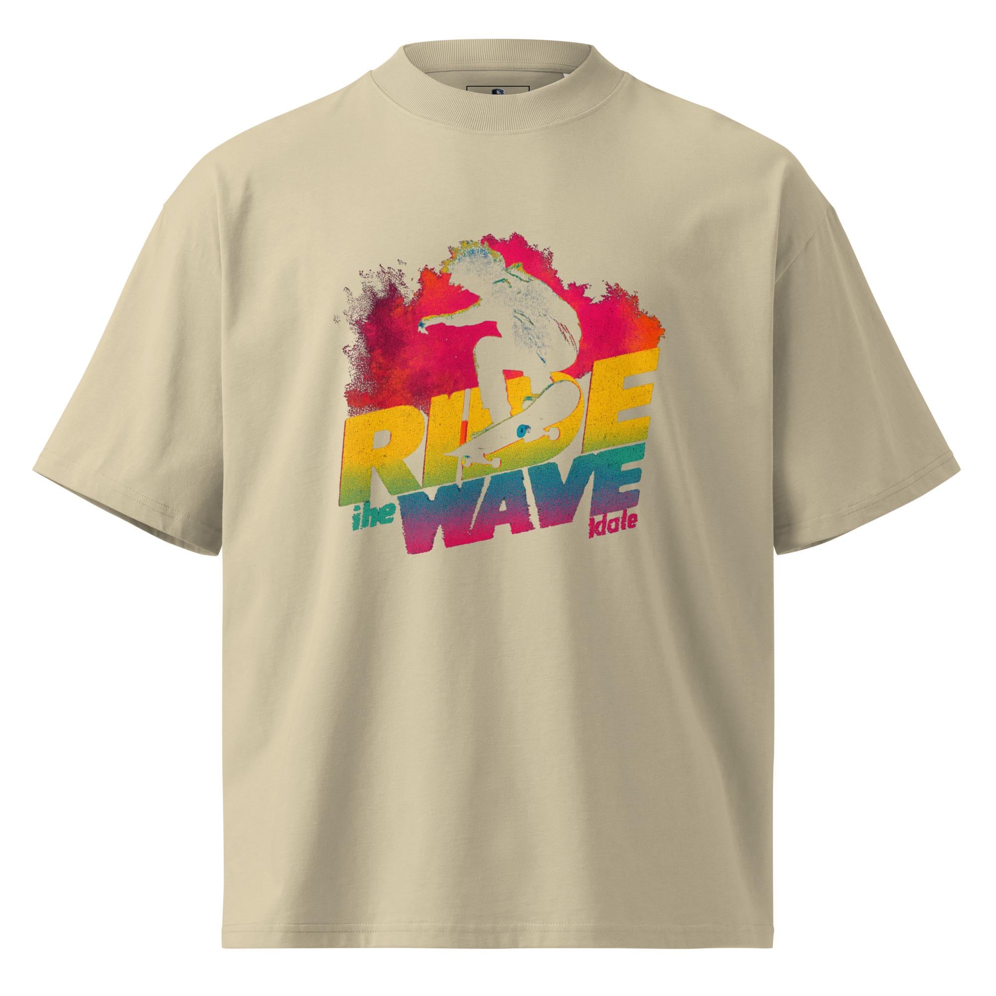 Unisex organic oversized high neck t-shirt