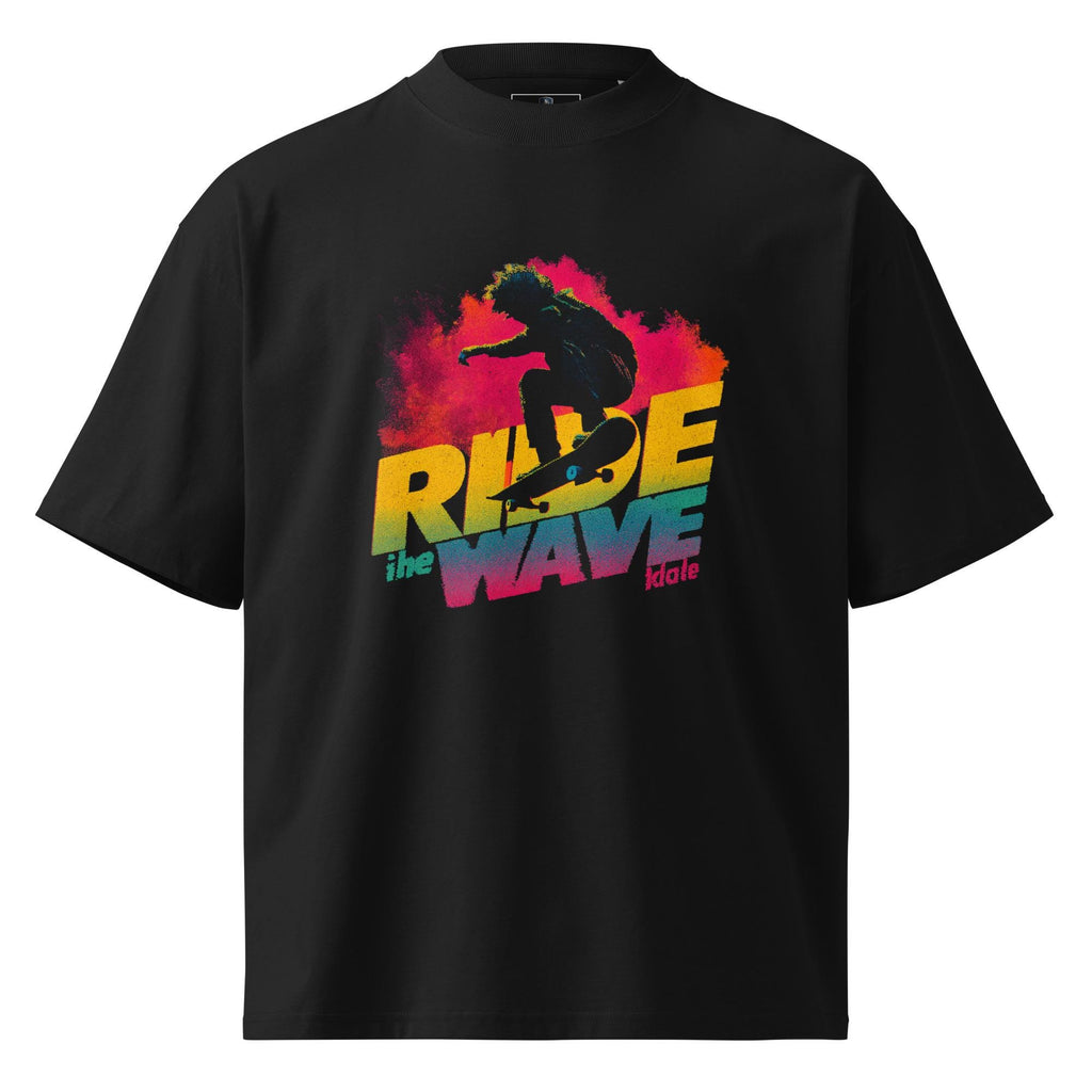 Unisex organic oversized high neck t-shirt