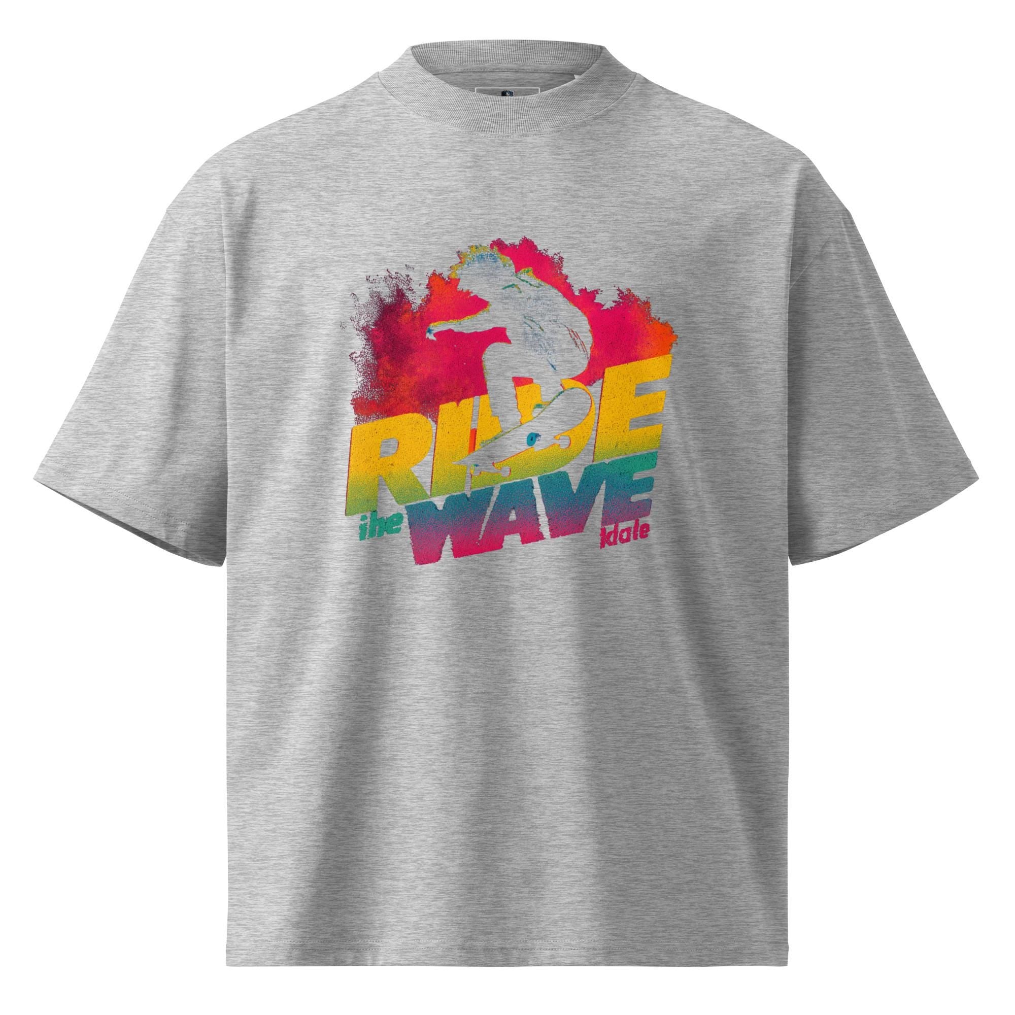 Unisex organic oversized high neck t-shirt