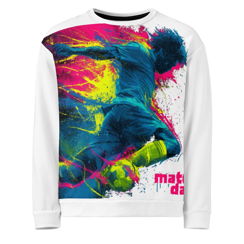 All-Over Print Soccer Sweatshirt: Dynamic Action Design, Unisex Fit