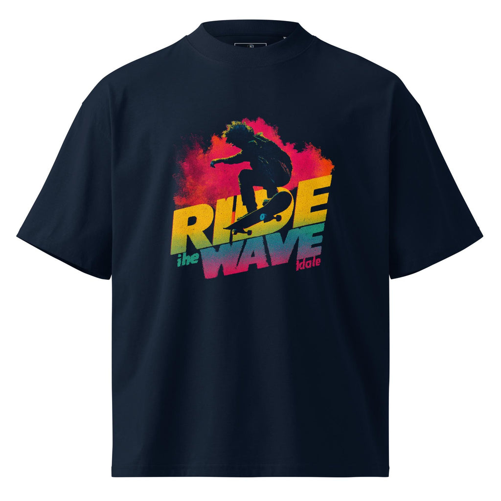 Unisex organic oversized high neck t-shirt