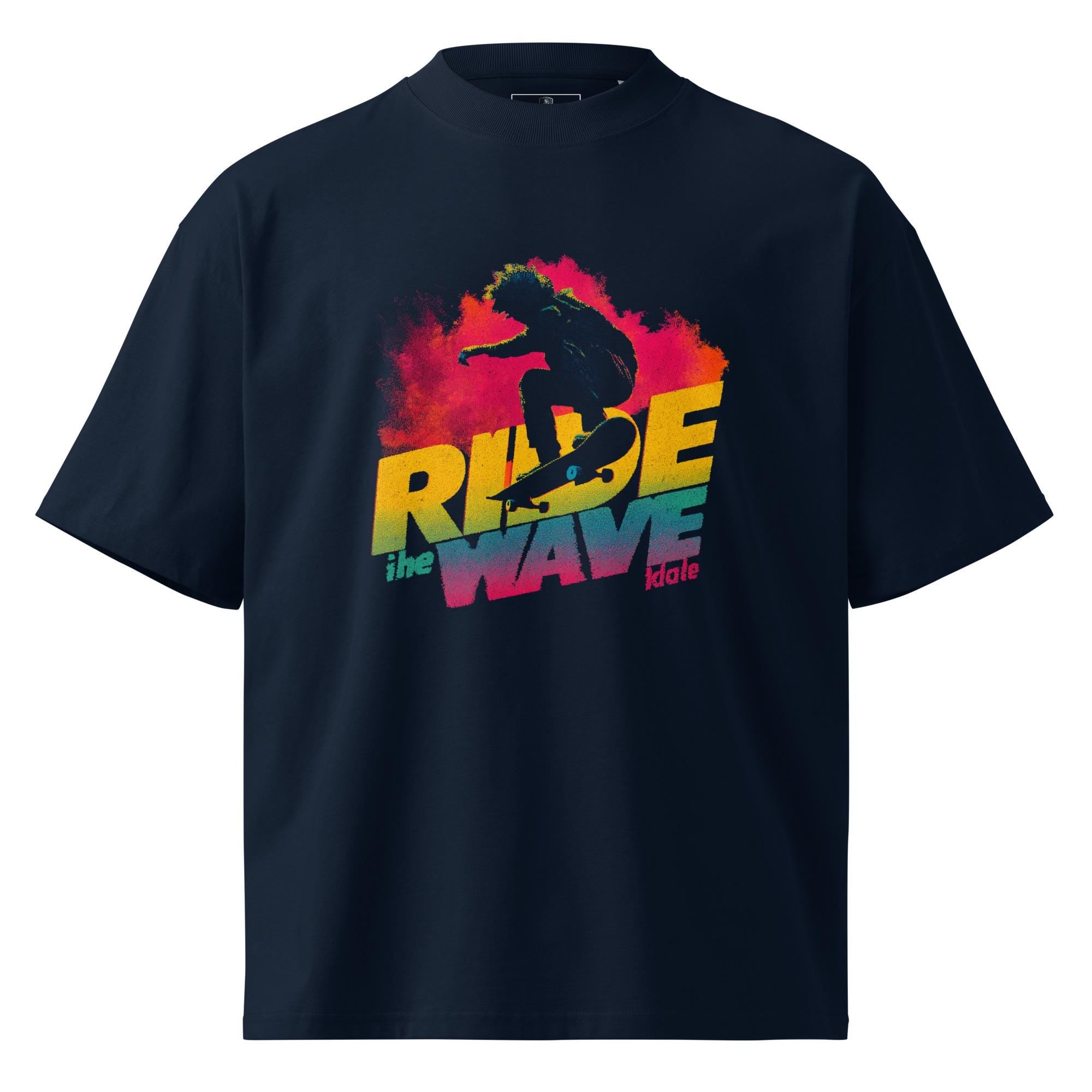 Unisex organic oversized high neck t-shirt